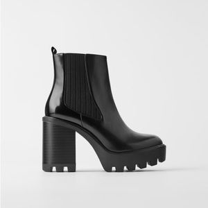 Zara Chunky Heel Ankle Boot